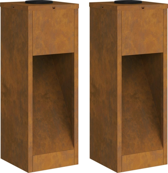 vidaXL Solar LED Wegeleuchte 2 pcs Bronze Wetterfeststahl 879715