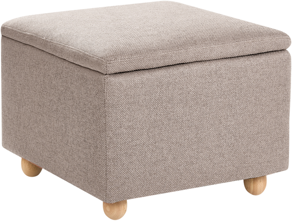 Pouf mit Stauraum FERNDALE Stoff Beige