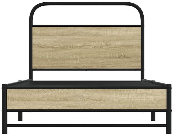 vidaXL Bettgestell ohne Matratze 107x203 cm Sonoma-Eiche Holzwerkstoff 4100424 Bild 5