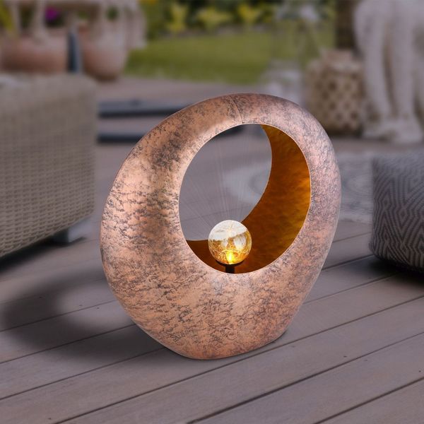 Solarleuchte Garten Skulptur Solarlampe Außen Leuchte Solar LED mit Pflegetuch