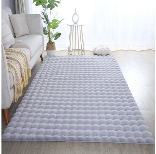 SIMPEX24 Teppich Unicolor - Einfarbig, Läufer, Höhe: 25 mm, Teppich Wohnzimmer Soft Einfarbig 3D Optik Flauschig Plüsch Teppich Bild 2