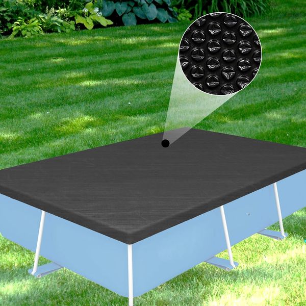 Solarfolie Schwarz 6x4m Poolheizung Wärmeplane Schutzabdeckung Sonne Unterlage