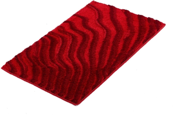 Kleine Wolke Badematte Terrace, Höhe 23 mm, rutschhemmend beschichtet, fußbodenheizungsgeeignet, Polyacryl, rechteckig, Badteppich, modernes Wellen Design, Hoch-Tief Effekt Bild 5