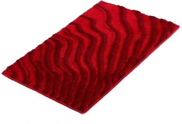 Kleine Wolke Badematte Terrace, Höhe 23 mm, rutschhemmend beschichtet, fußbodenheizungsgeeignet, Polyacryl, rechteckig, Badteppich, modernes Wellen Design, Hoch-Tief Effekt Bild 4