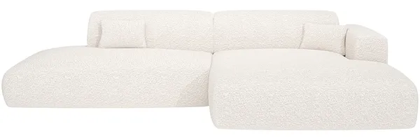 Vente-unique - POGNI Sofa Stoff Weiß - B 160 cm x H 73 cm x L 300 cm