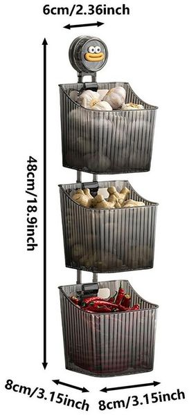 FOUORTUNATE-BEE Organizer Akryl Wandhalter Organizer Korb küchenschrank (Stapelbare Organisator-Körbe Schranktür-Aufbewahrungsbehälter, für Küche, Bad, Schrank, Vorratslager,Badezimmer)