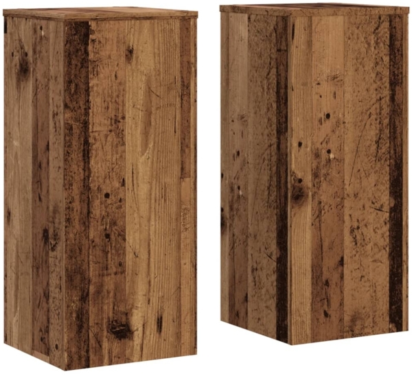vidaXL Pflanzenständer 2 Stk. Altholz-Optik 30x30x70 cm Holzwerkstoff 852931