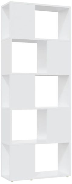 Bücherregal | Standregal Raumteiler Weiß 60x24x155 Holzwerkstoff