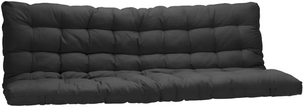 Vente-unique - Futonmatratze für Klappsofa-Betten - 1 Zone - Härtegrad 1 - 135 x 190 cm - Stärke 10 cm - Schwarz - MODULO