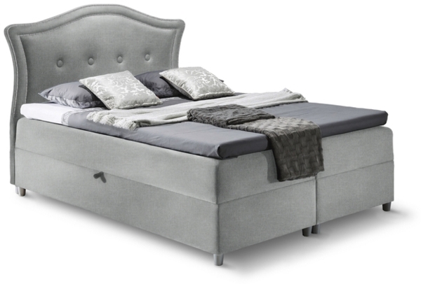 99rooms Marlon Boxspringbett Strukturstoff 160x200 cm Dunkelgrau Bild 2