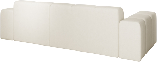 Ecksofa Fogo, Sofa ohne Schlaffuktion, Ecksofa L-Form Veloursstoff, Links Sofa, 245 x 68 x 180 cm, Beige Bild 7