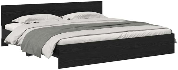 vidaXL Bettrahmen Schwarz Eichen-Optik 200 x 200 cm Holzwerkstoff 3403603 Bild 2