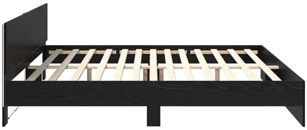 vidaXL Bettrahmen Schwarz Eichen-Optik 200 x 200 cm Holzwerkstoff 3403603 Bild 6