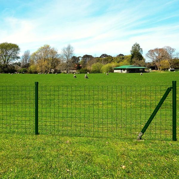 vidaXL Drahtzaun Stahl 10x1,2 m Grün 140558