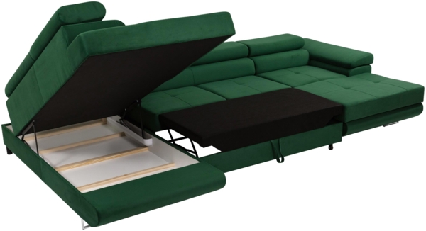 Wohnlandschaft Torezio Bis mit Bettkasten, Schlaffunktion und Einstellbare Kopfstützen (Farbe: Flow 06, Seite: Rechts) Bild 4