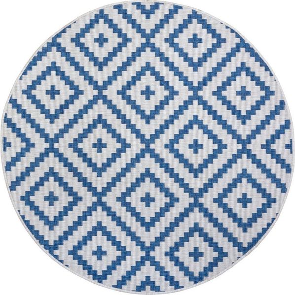 OTTO home Teppich Ronda Wendeteppich, rund, Höhe: 5 mm, Sisal-Optik, Flachgewebe, In- und Outdoor, geometrisches Boho Design