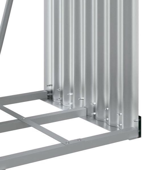 vidaXL Kaminholzunterstand Silbern 40x45x100 cm Verzinkter Stahl 364587 Bild 8