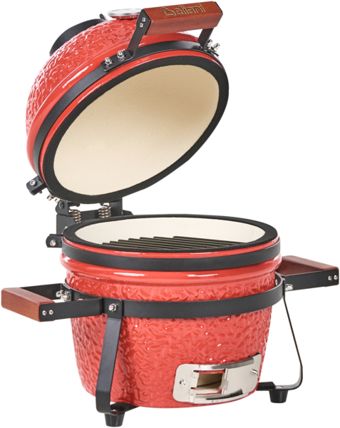 Mini-Holzkohlegrill KAMADO Keramik Rot
