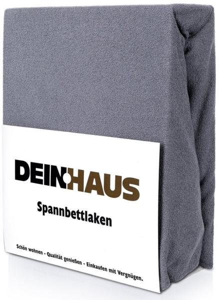 DH DEIN. HAUS Spannbettlaken Frottee Bettlaken mit Gummizug aus natürlicher Baumwolle, Gummizug: mit Gummizug, Baumwolle, atmugsaktiv, hautfreundlich, pflegeleichter Stoff