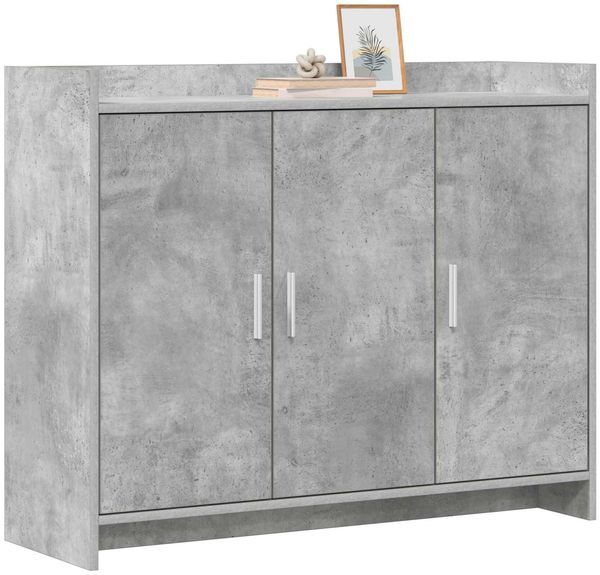 vidaXL Sideboard Betongrau 98,5 x 33 x 80 cm Holzwerkstoff 8011126 Bild 2