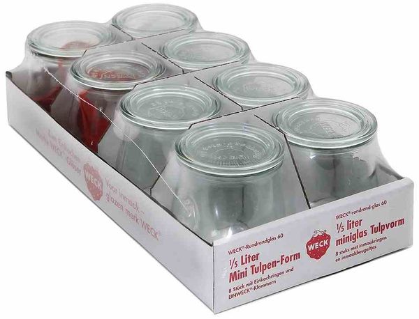 Minitulpe 220 ml 8er-Tray inkl. Ringe und Klammern