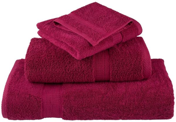 vidaXL Premium-Waschtücher SOLUND 4 Stk. Bordeaux 30x30 cm 600 g/m² 137204 Bild 4