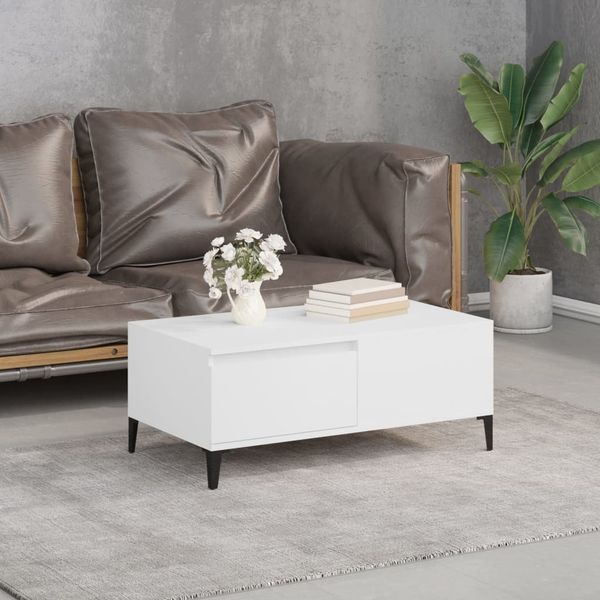 vidaXL Couchtisch Weiß 90x50x36,5 cm Holzwerkstoff 821116
