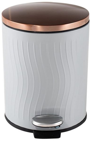HTI-Living Mülleimer Abfalleimer 12 Liter Grau/Kupfer Jannik, Mülleimer mit Soft-Close-Deckel