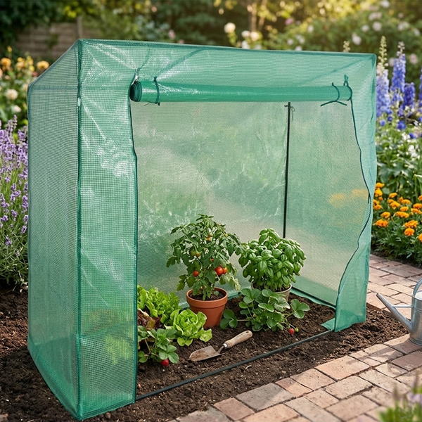 Foliengewächshaus Tomatengewächshaus 200x77x149/169 cm Gewächshaus Treibhaus