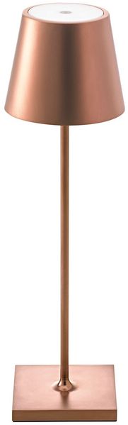 LED Tischleuchte, bronze, Touchdimmer, Akku, H 38 cm