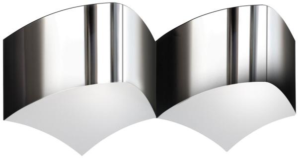 Wandleuchte, 2 Flammig, Chrom, L 45 cm