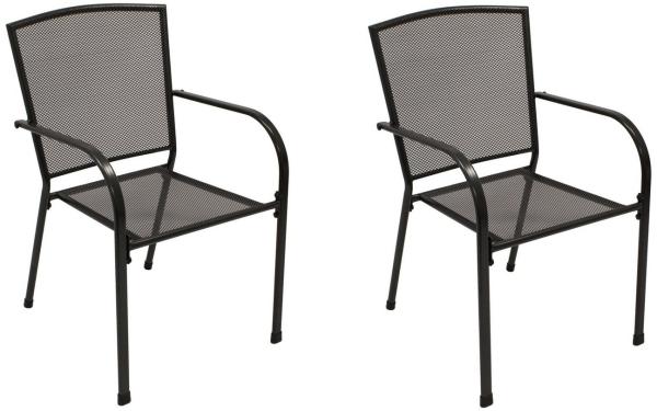 Stapelsessel CLASSIC, Streckmetall anthrazit, 2 Stück