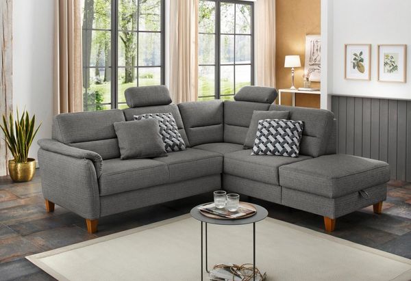 Home affaire Ecksofa Palmera L-Form, Federkern, wahlweise mit Bettfunktion und mit/ohne Stauraum