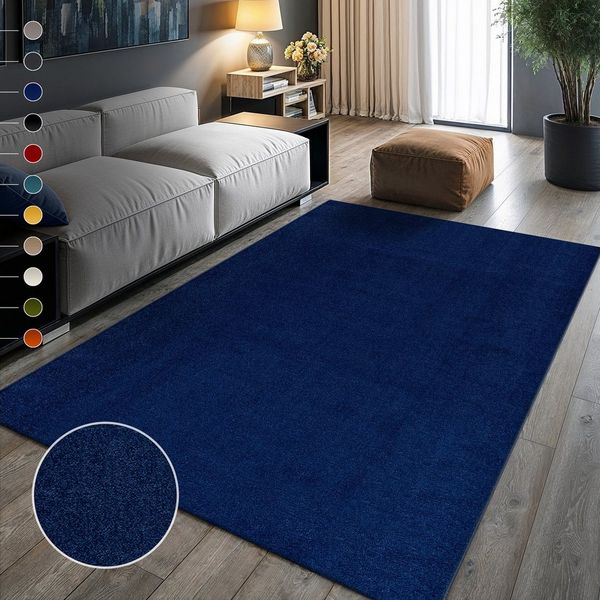 Sanat Teppich UNI, auch als Läufer- und Rundgrößen erhältlich, rechteckig, Höhe: 13 mm, robuster Kurzflorteppich, große Farbauswahl, Wohnzimmer, alle Räume