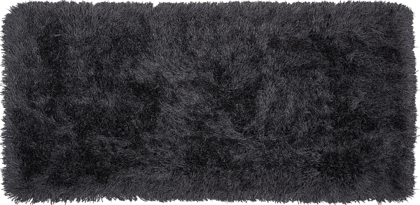 Teppich schwarz 80 x 150 cm Shaggy CIDE