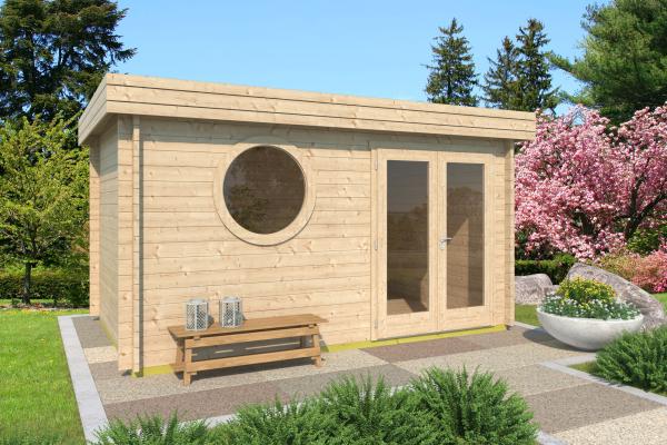 Fjordholz Gartenhaus Modell Lola 44 Grau