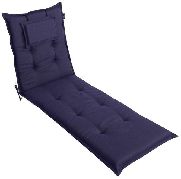 LILENO HOME Liegenauflage perfekt für Strandliegen, Sonnenliege Auflage, Gartenliege Auflage, (1er Set), Polsterauflage Dunkelblau, Auflagen für Gartenliegen