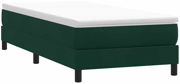 vidaXL Boxspringbett ohne Matratze Dunkelgrün 100x210 cm Samt 3315816