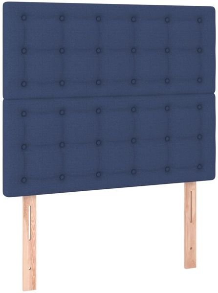 Boxspringbett mit Matratze & LED Stoff Blau 120x200 cm, Härtegrad: H2 [3135187] Bild 7