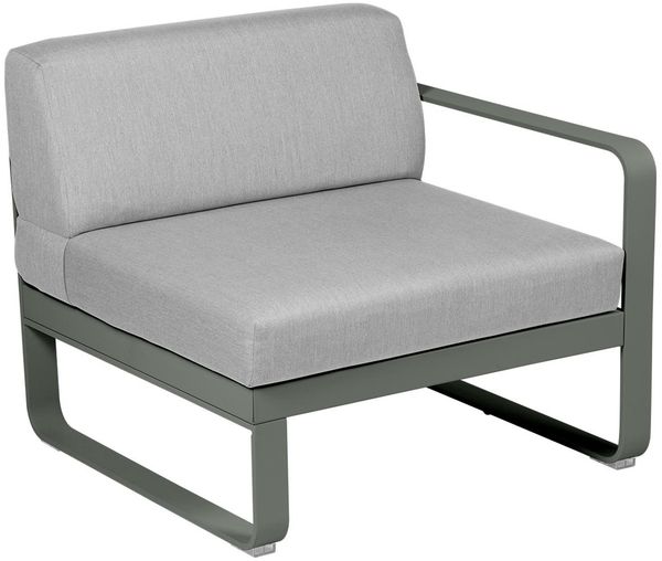 Bellevie Lounge 1-Sitzer Modul 48 Rosmarin 79 Flanellgrau Rechts