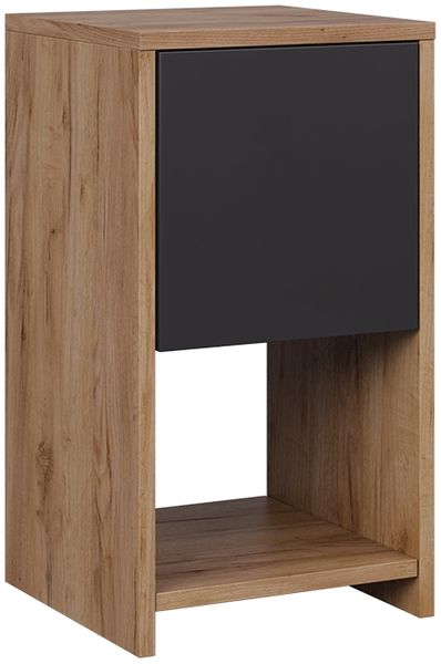 Nachttisch Evo Goldkraft Eiche/Anthrazit 30 x 55 cm mit Schublade Vicco