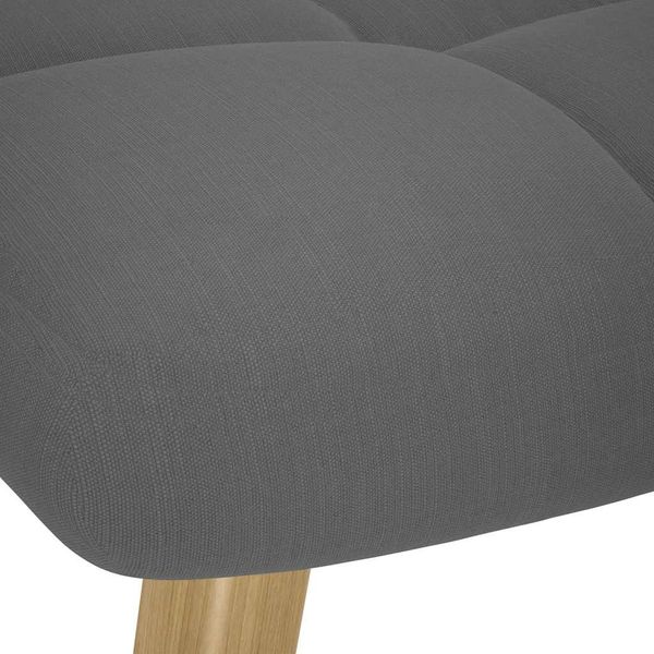 vidaXL Schaukelstuhl mit Fußhocker Dunkelgrau Stoff 4016801 Bild 8