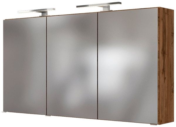 welltime Spiegelschrank Baabe 120 cm breit, inkl. Beleuchtung, Schalter und Steckdose