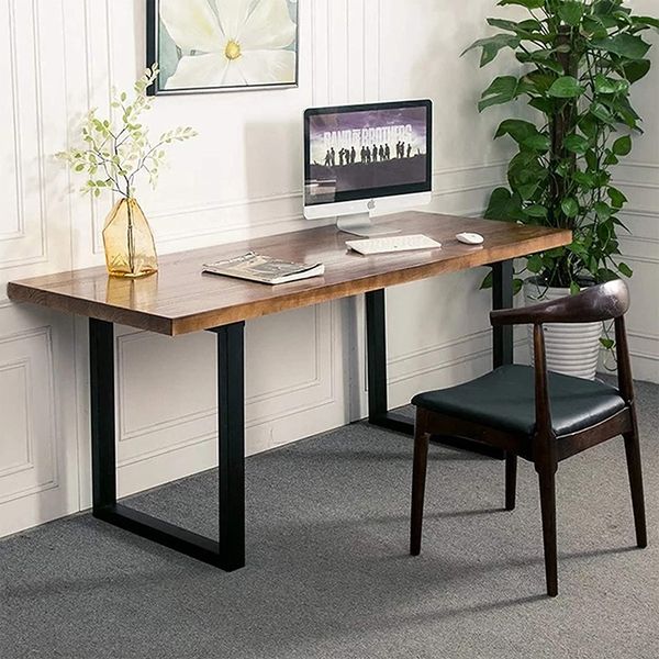 Tischuntergestell 80x72cm Möbelfüße Schwarz Tischbeine Industrie Bankkufen Stahl