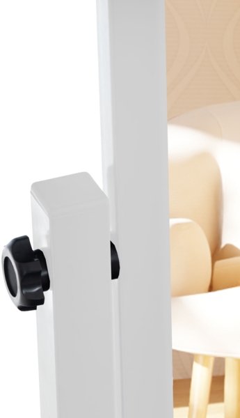 CLP Standspiegel Evoir mit Laufrollen neigbar und 360 Grad drehbar,weiß Bild 4