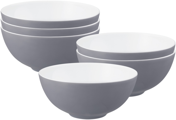 Seltmann Weiden Life Fashion Schüssel ø 21 cm 6er Set - Elegant Grey