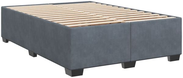 vidaXL Boxspringbett mit Matratze Dunkelgrau 160x200 cm Samt 3293249 Bild 8