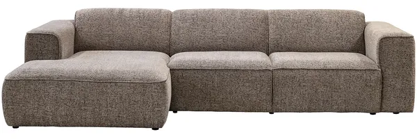 Vente-unique - TEJAMI Sofa Stoff Schokoladenbraun - B 160 cm x H 78 cm x L 322 cm