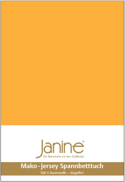 Janine Mako Jersey Spannbetttuch Bettlaken 180 - 200 x 200 cm OVP 5007 63 sonnengelb
