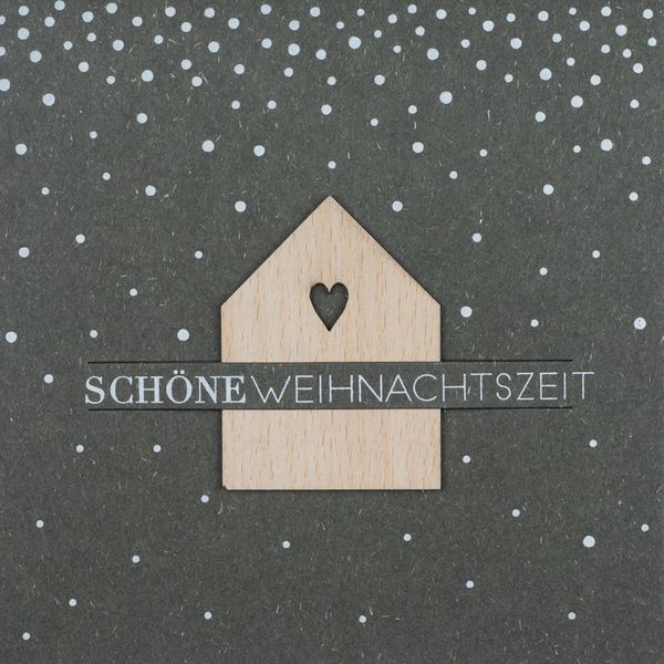 Räder XL Steckkarte Schöne Weihnachtszeit Holzhaus